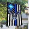 American Flag - The Thin Blue Line. Police. Law Enforcement American Eagle Flag TPT1581F, Garden Flag (11.5" x 17.5") - USA Flags Premium Polyester
